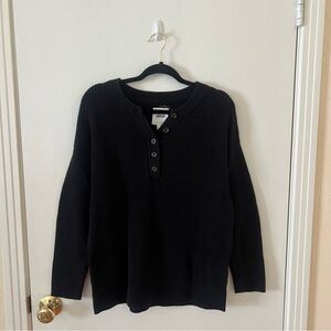 Aerie Button Up Henley Sweater
